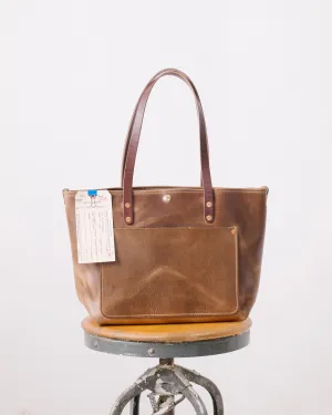 1295 Natural Chromexcel East West Travel Tote with 10-inch handles