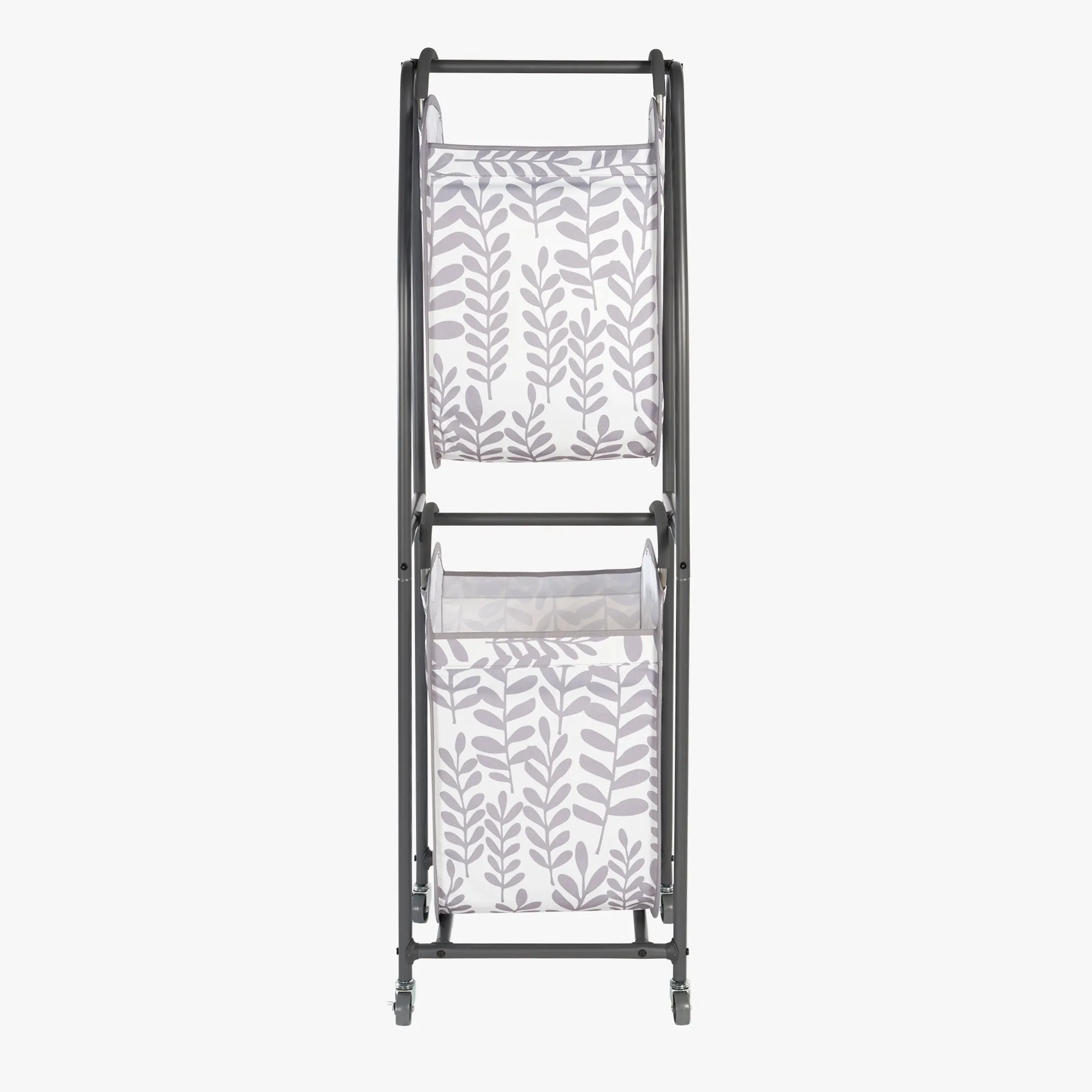 2-Tier Rolling Vertical Laundry Sorter