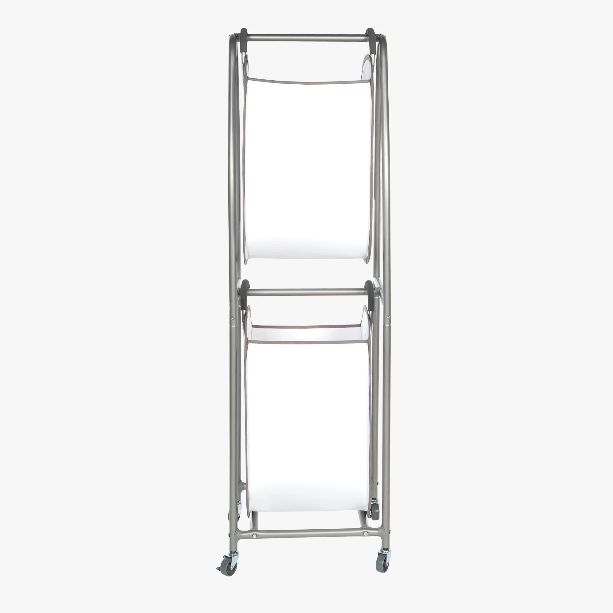 2-Tier Rolling Vertical Laundry Sorter