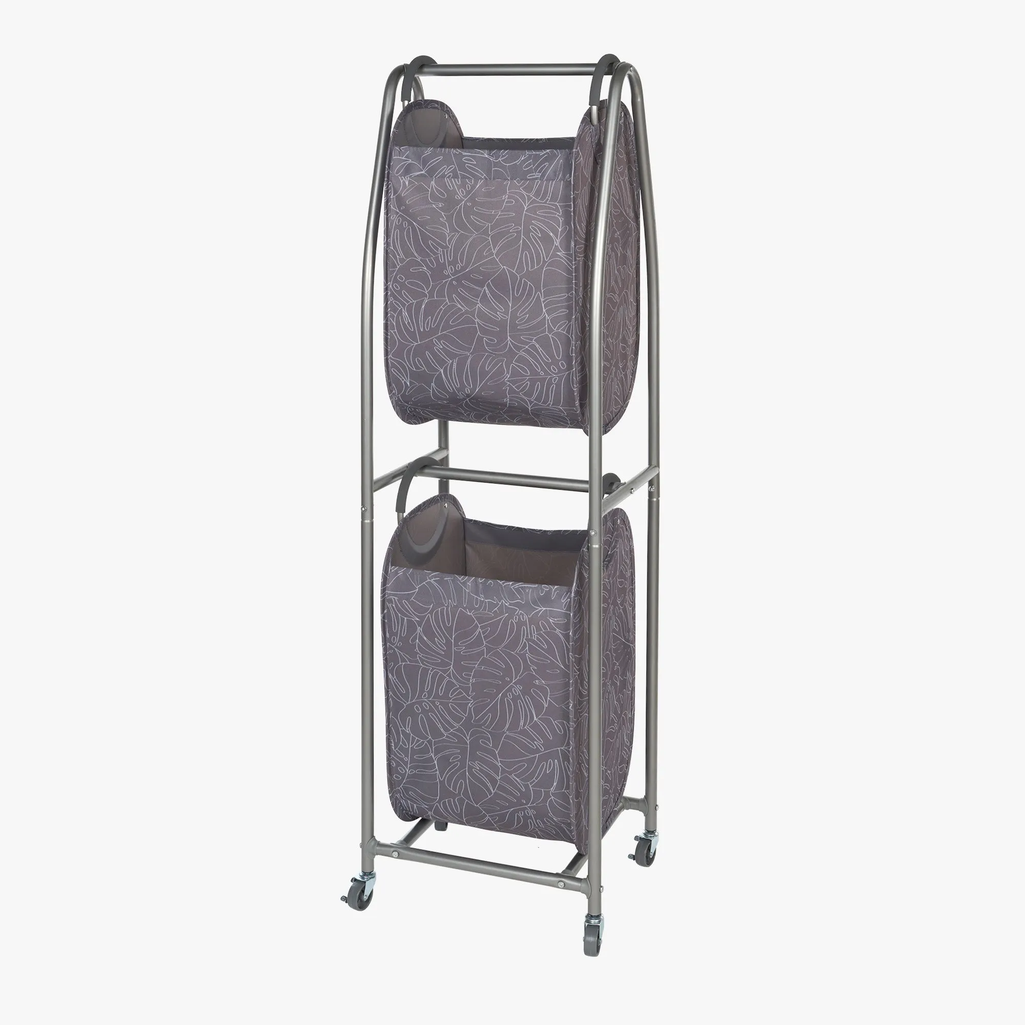 2-Tier Rolling Vertical Laundry Sorter