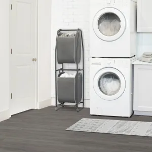 2-Tier Rolling Vertical Laundry Sorter