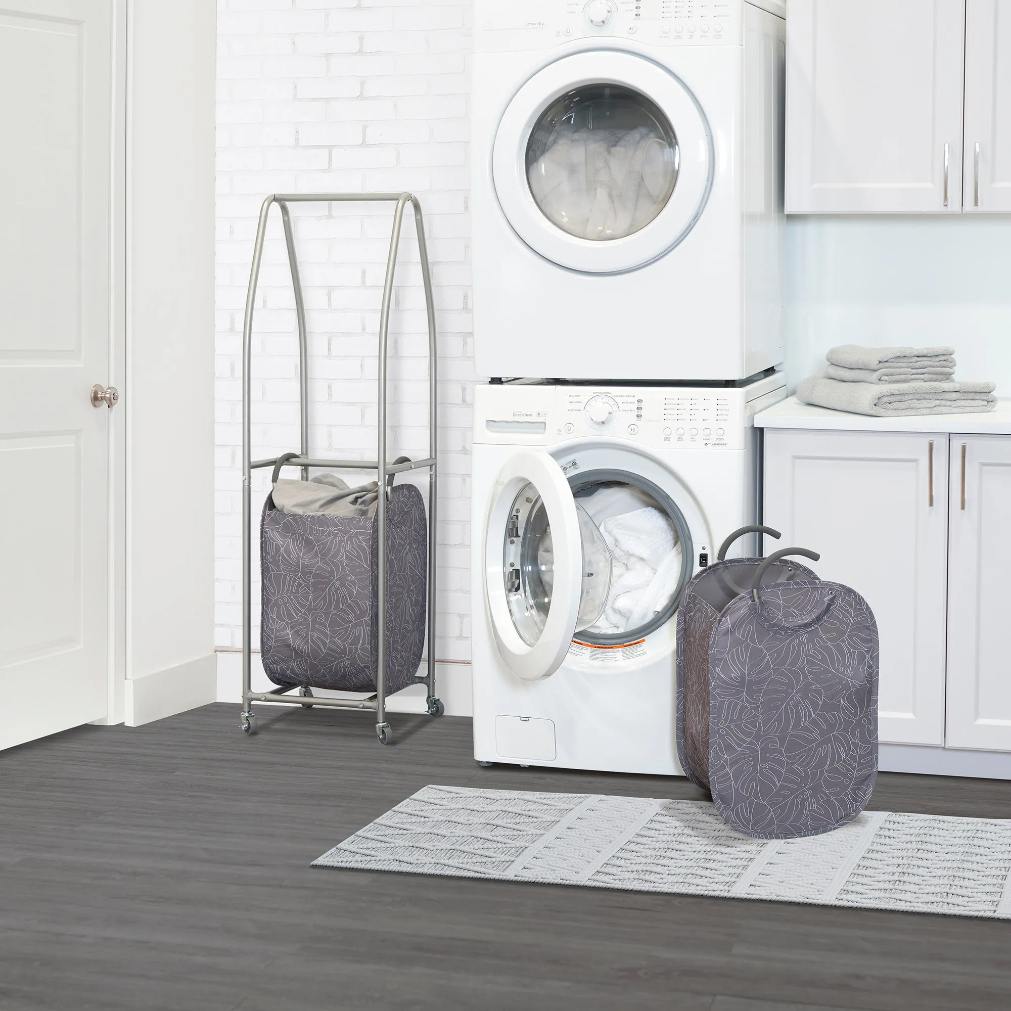 2-Tier Rolling Vertical Laundry Sorter