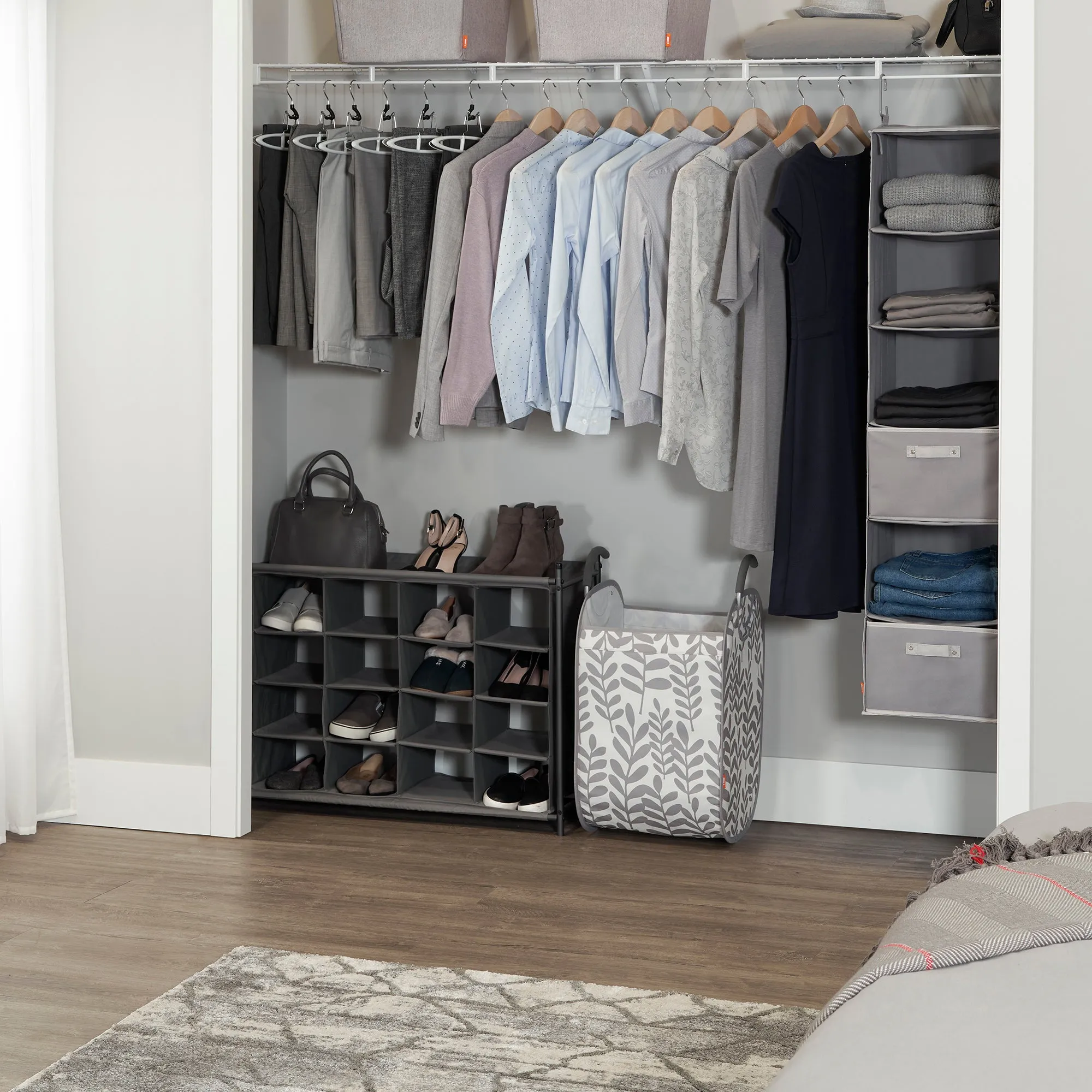 2-Tier Rolling Vertical Laundry Sorter