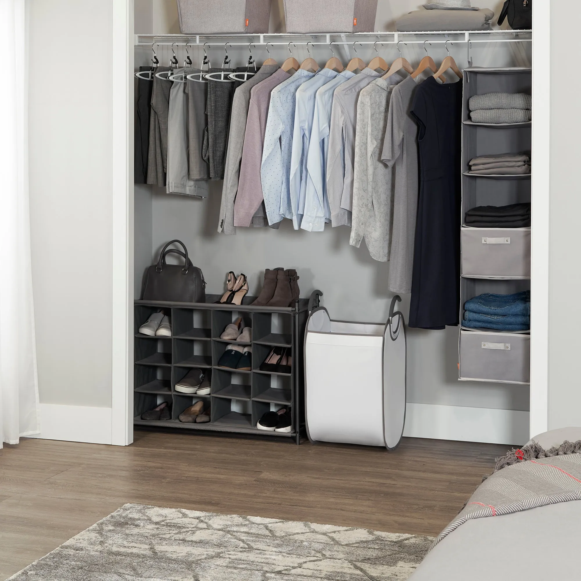 2-Tier Rolling Vertical Laundry Sorter