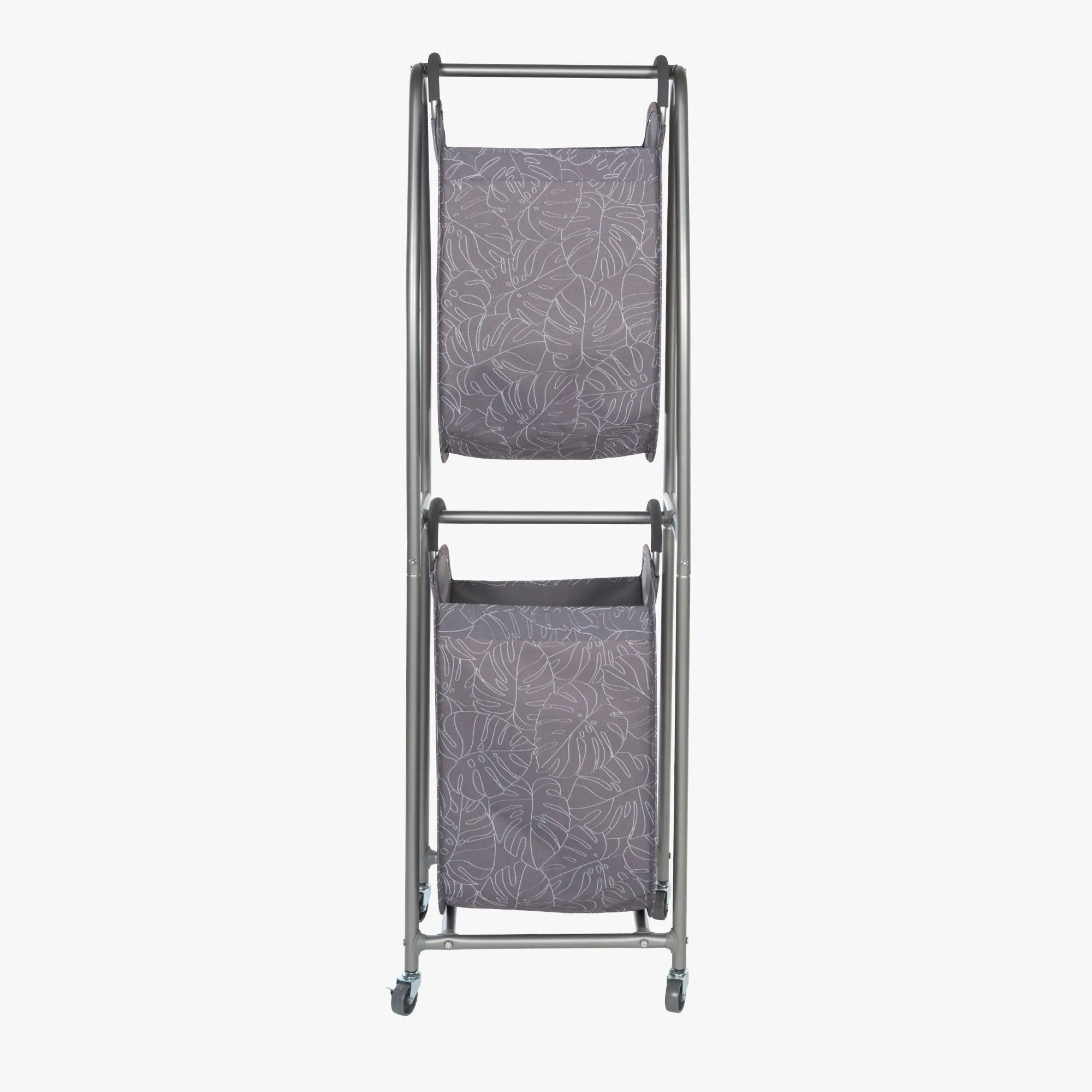 2-Tier Rolling Vertical Laundry Sorter