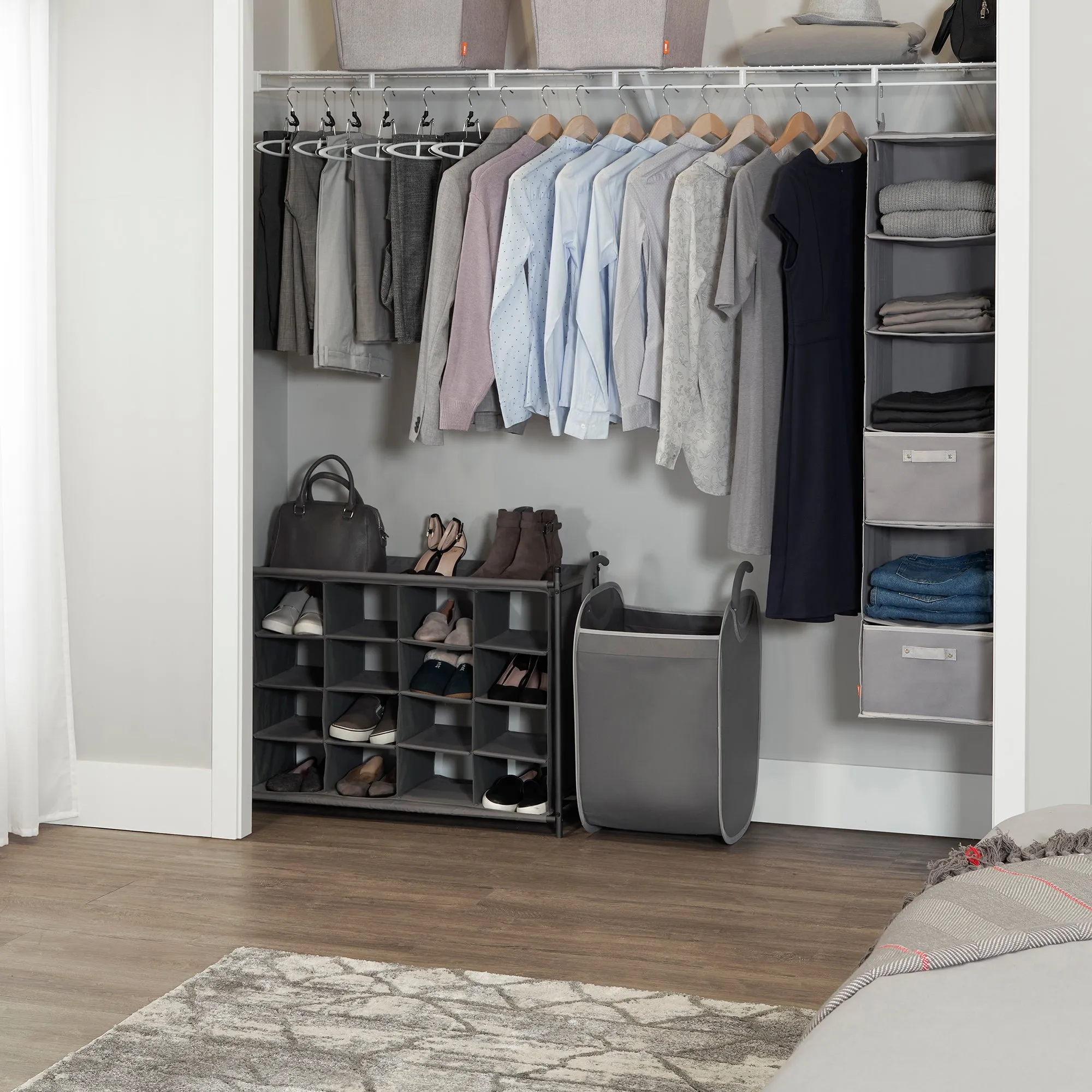 2-Tier Rolling Vertical Laundry Sorter