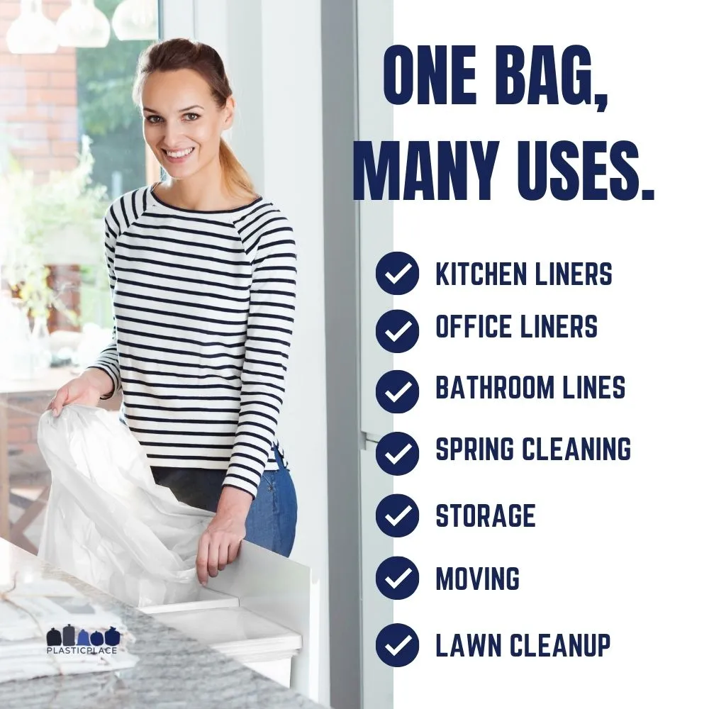 32-33 Gallon Trash Bags - 0.7 Mil - 150/Case