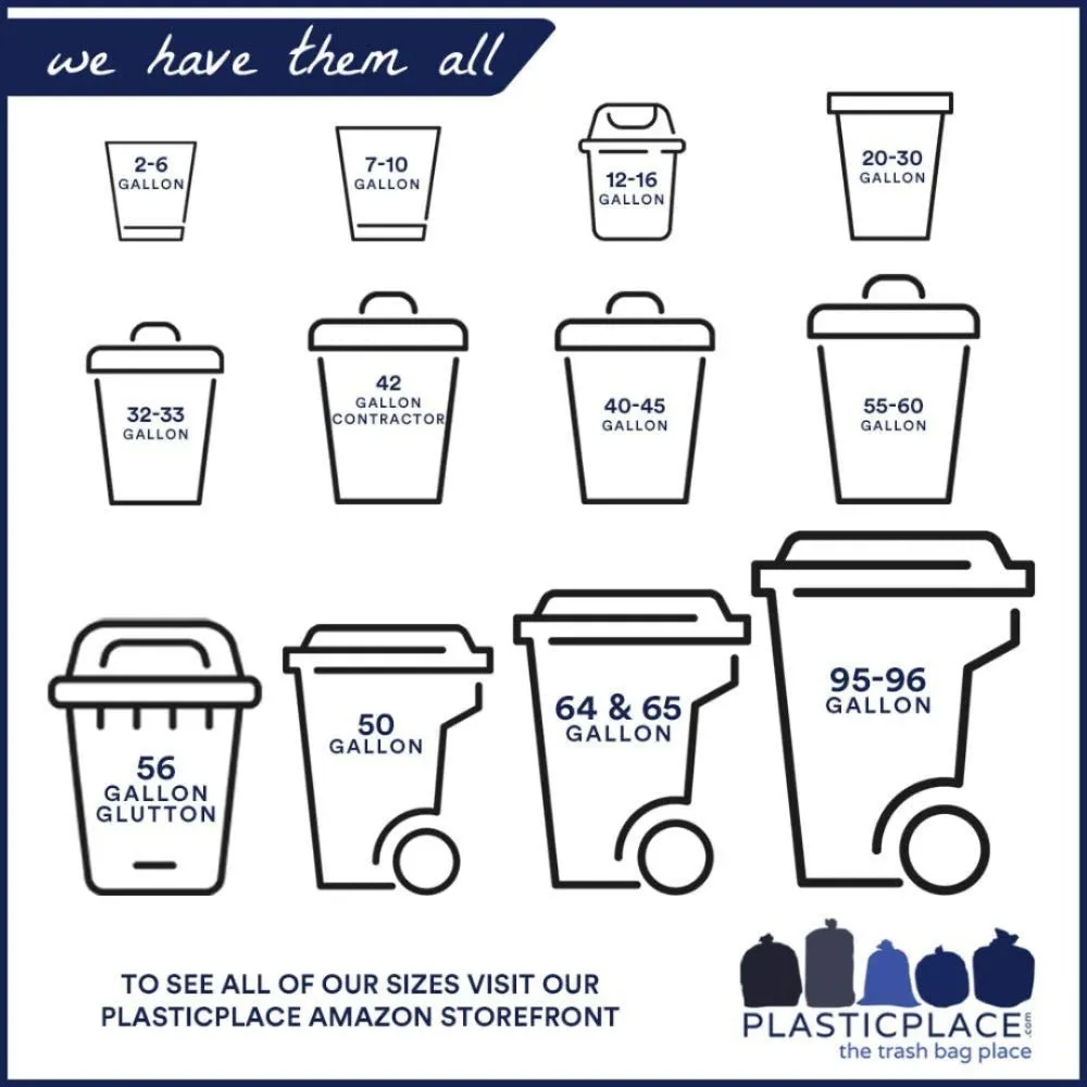 32-33 Gallon Trash Bags - 0.7 Mil - 150/Case