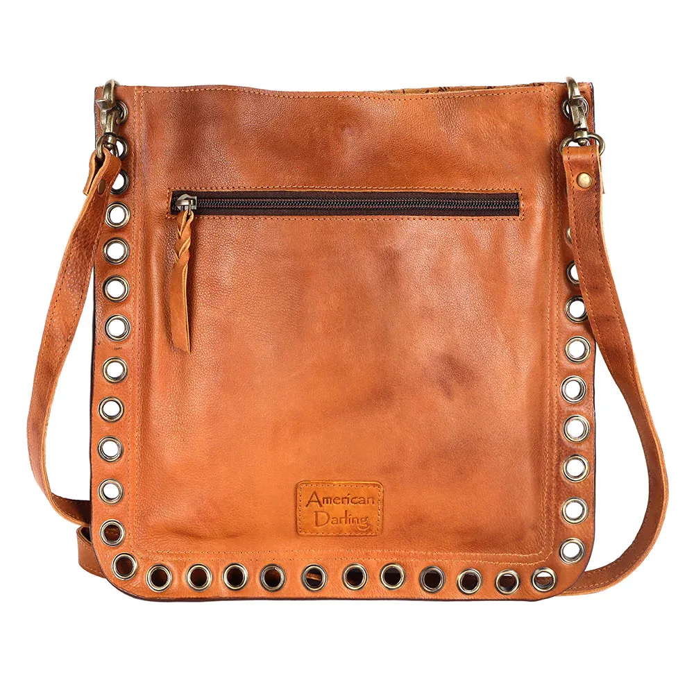 American Darling Leather Crossbody Handbag Turquoise Stone ADBGM353