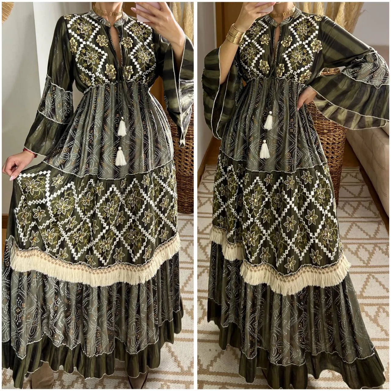 Aura Boho Chic Maxi Dress
