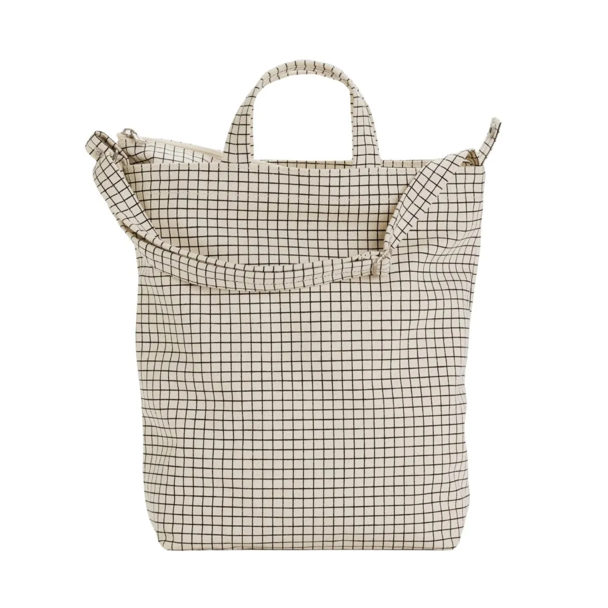 Baggu Zip Duck Bag in Natural Grid
