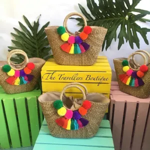 Bangkuang Basket with Pompoms