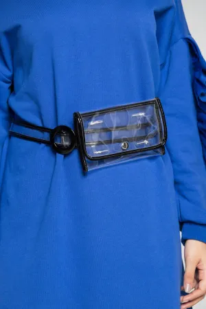 Black Clear Wristlet Bag