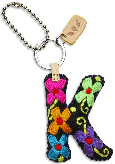 BLACK FELT ALPHABET CHARMS