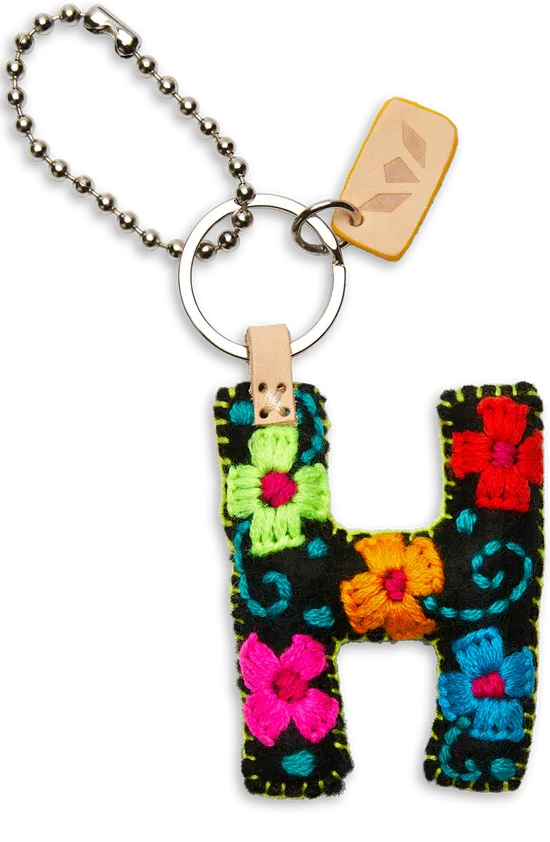 BLACK FELT ALPHABET CHARMS