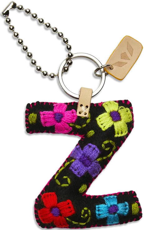 BLACK FELT ALPHABET CHARMS