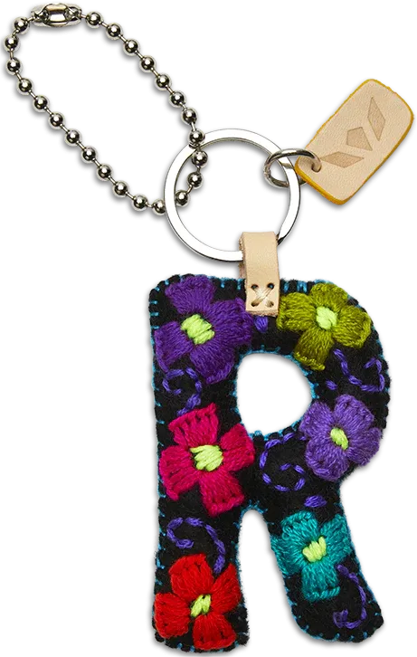 BLACK FELT ALPHABET CHARMS