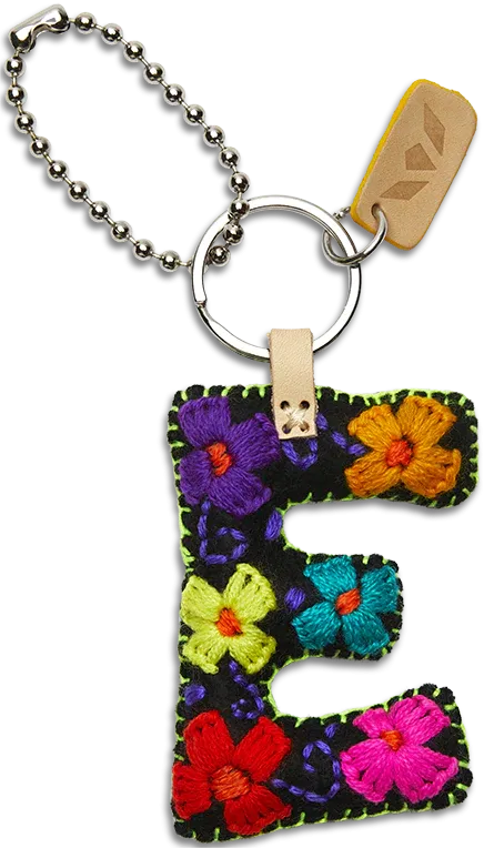 BLACK FELT ALPHABET CHARMS