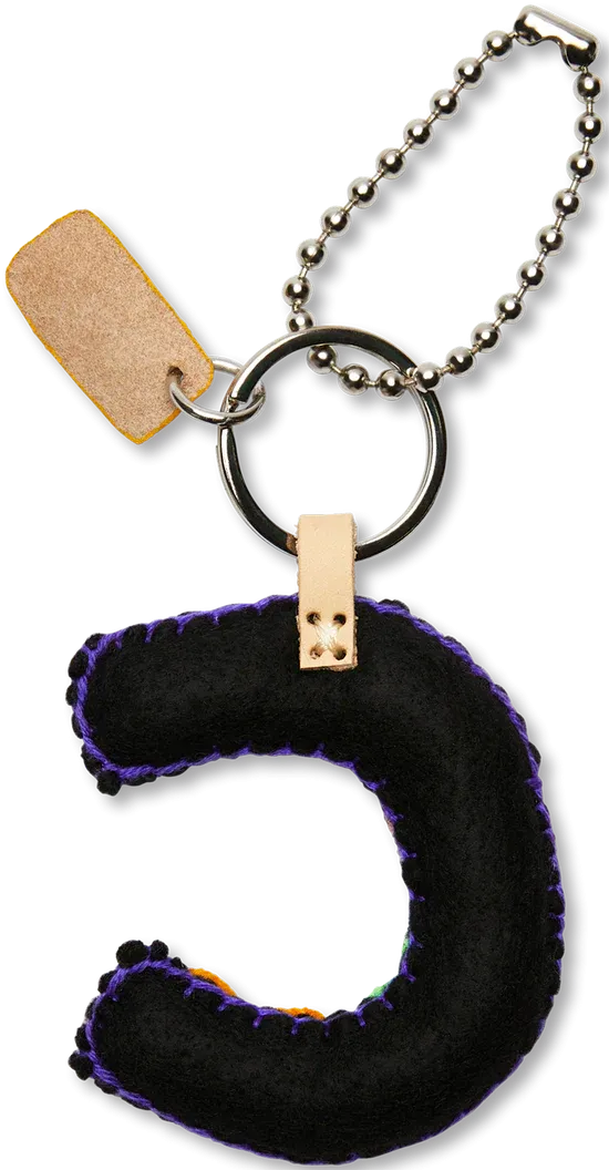 BLACK FELT ALPHABET CHARMS