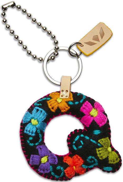 BLACK FELT ALPHABET CHARMS