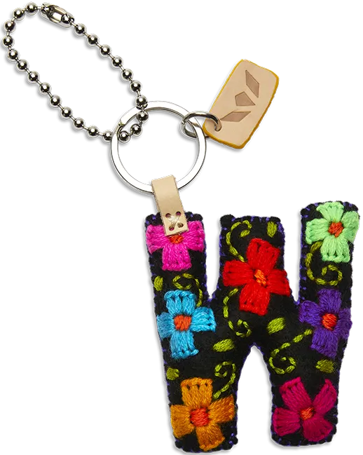 BLACK FELT ALPHABET CHARMS