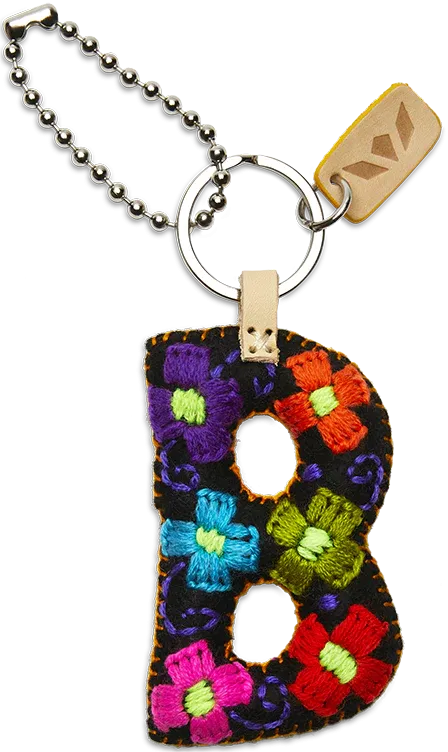 BLACK FELT ALPHABET CHARMS