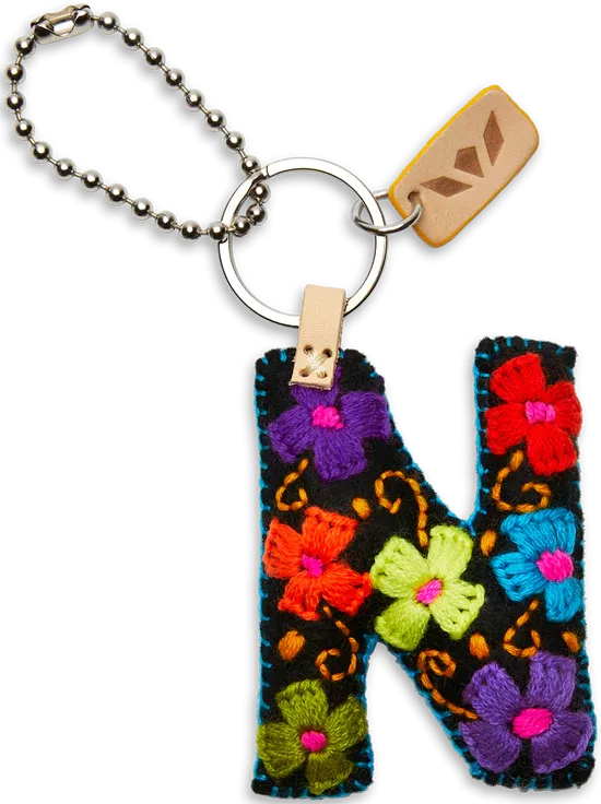 BLACK FELT ALPHABET CHARMS