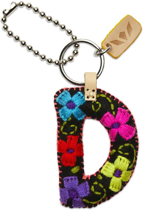 BLACK FELT ALPHABET CHARMS