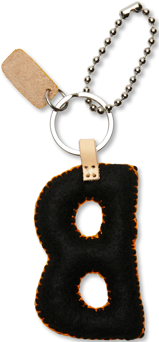 BLACK FELT ALPHABET CHARMS