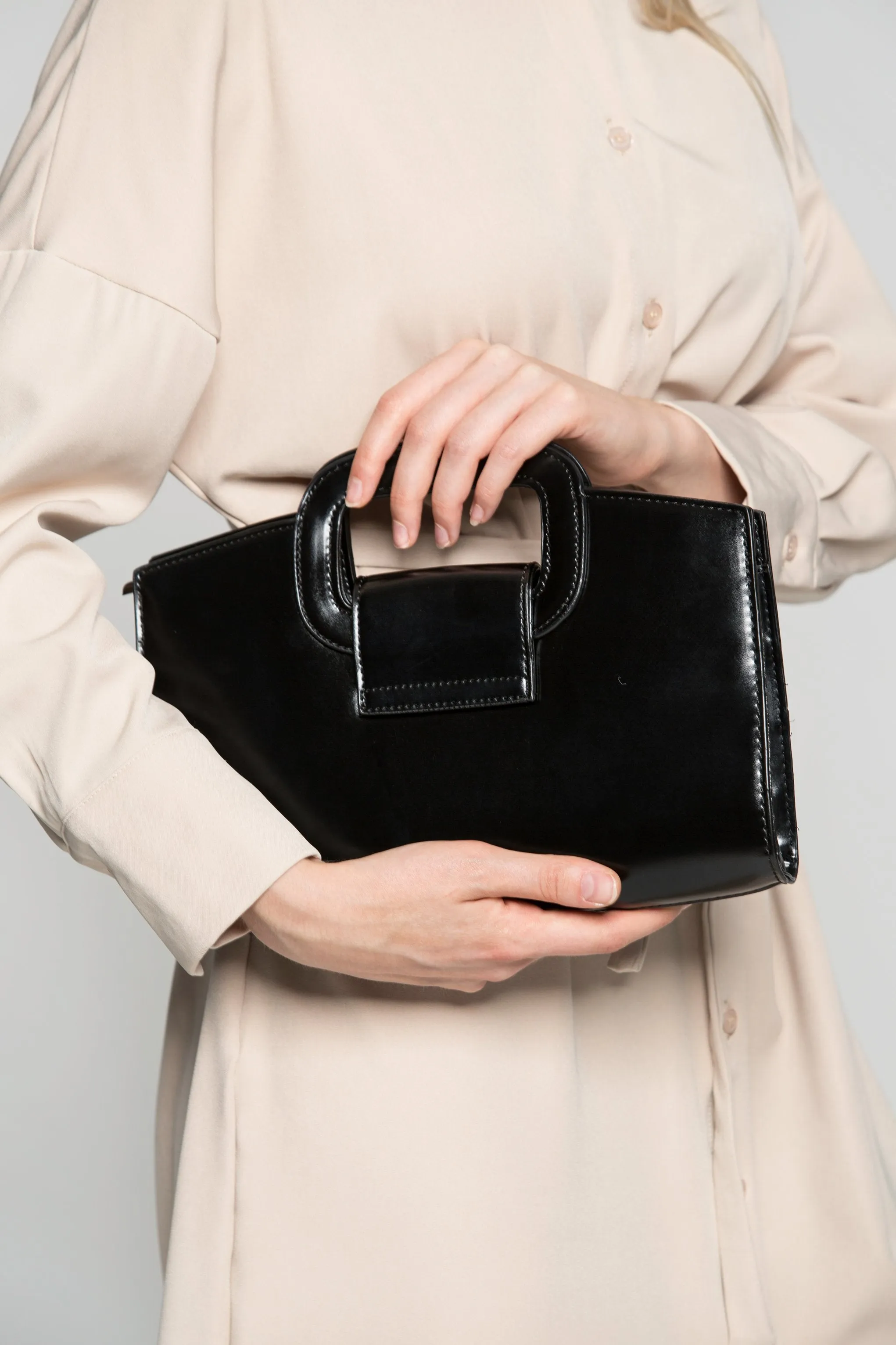 Black Statement Frame Bag