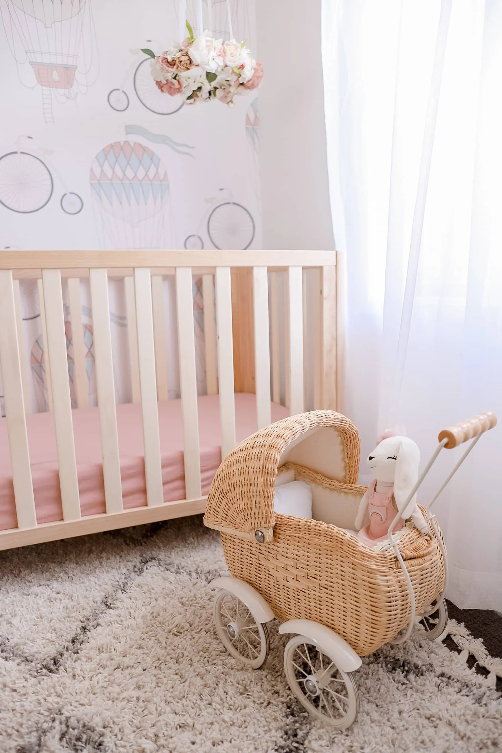 Blush Fitted Organic Cot Sheet