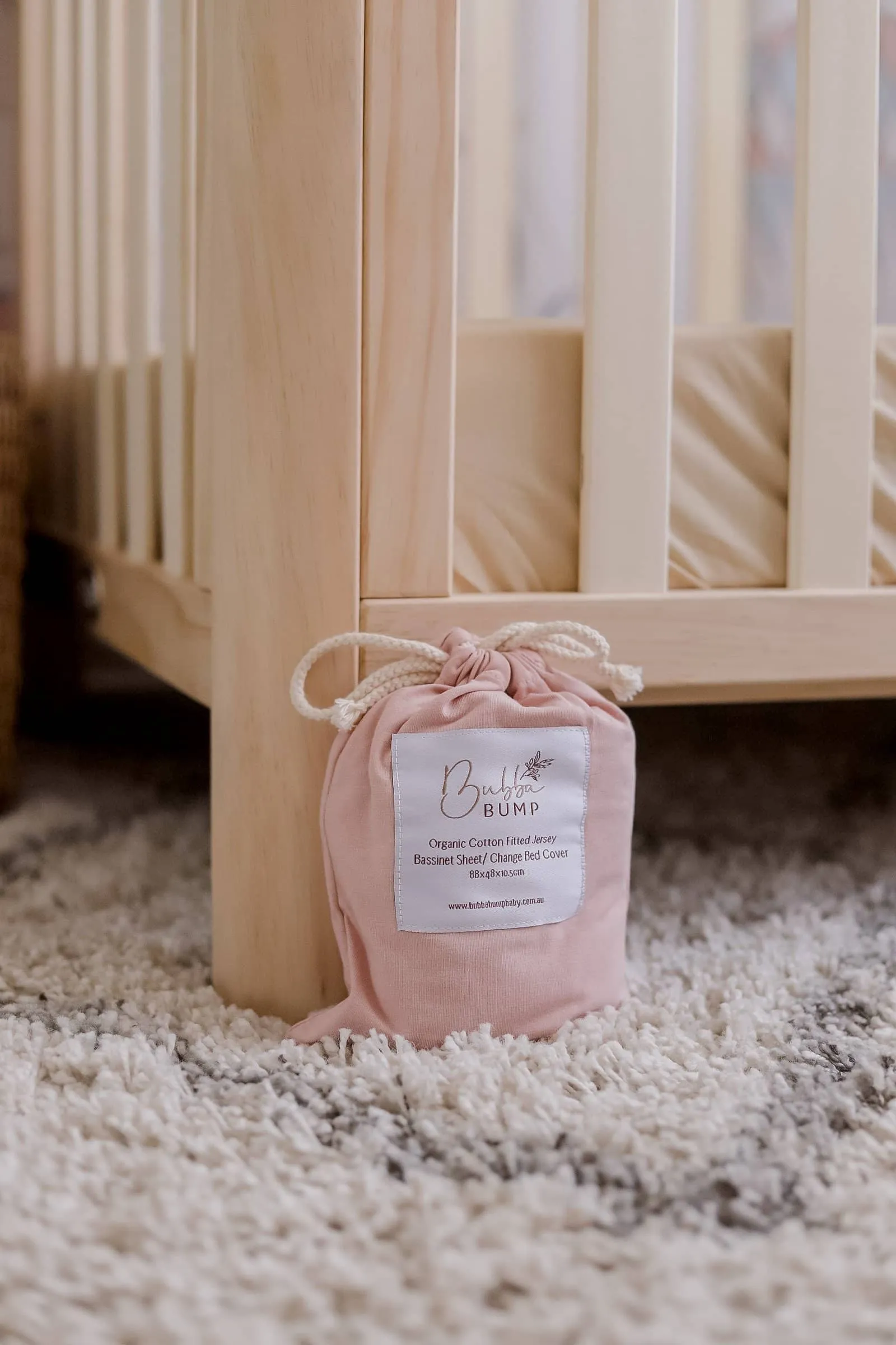 Blush Fitted Organic Cot Sheet