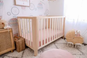 Blush Fitted Organic Cot Sheet