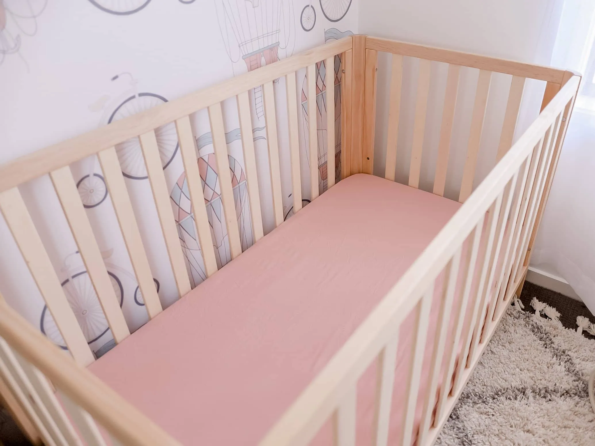 Blush Fitted Organic Cot Sheet