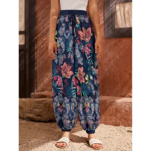Bohemian Paisley Elegance Women's Harem Carrot Pants