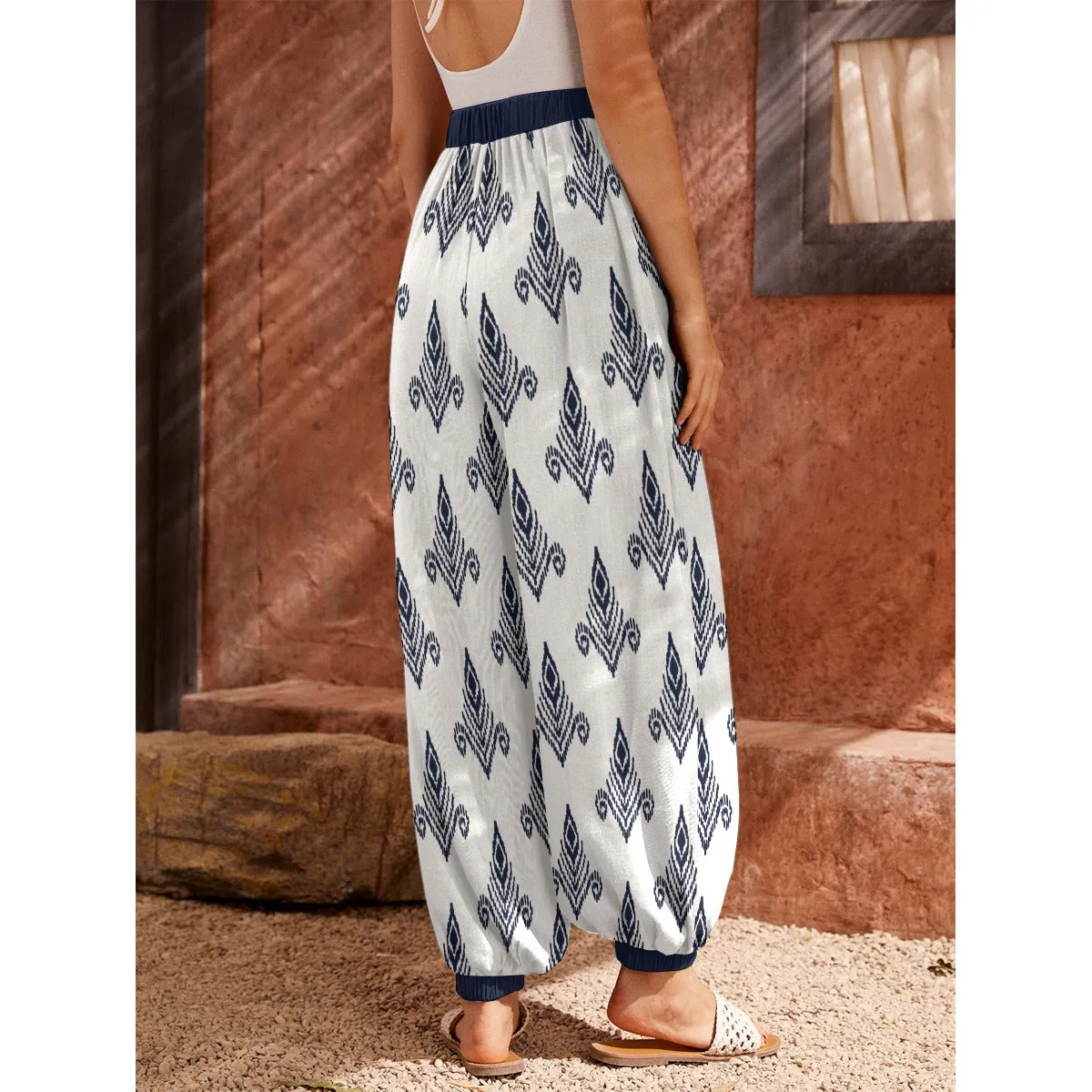 Bohemian Royal Printed Women's Harem Carrot Pants