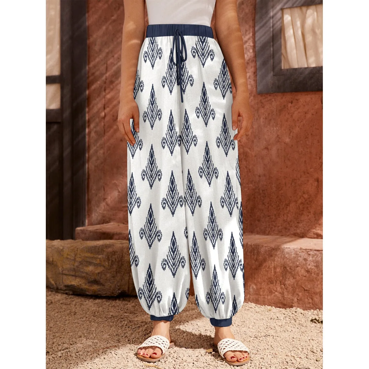 Bohemian Royal Printed Women's Harem Carrot Pants
