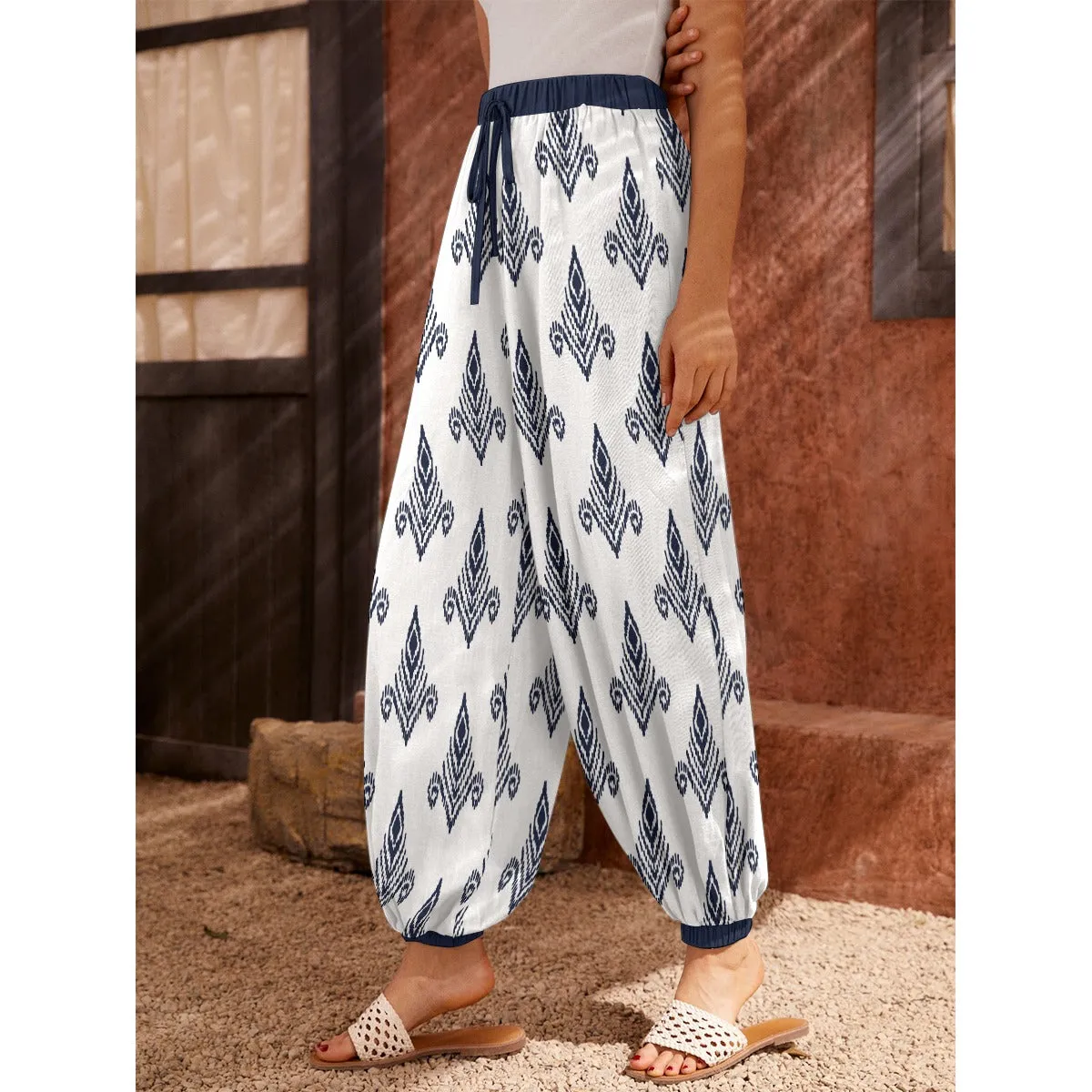 Bohemian Royal Printed Women's Harem Carrot Pants