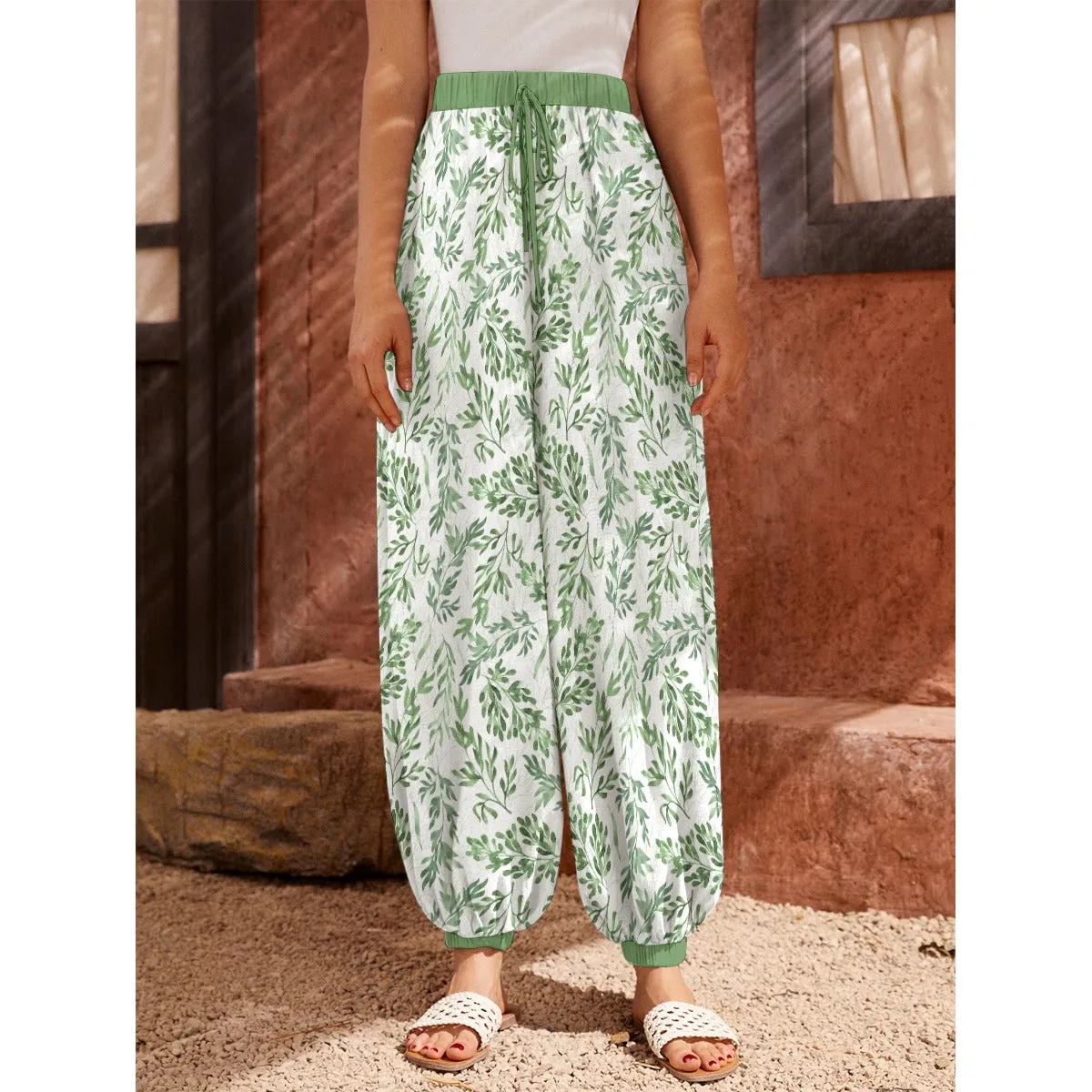 Bohemian Wild Floral Women's Harem Carrot Pants