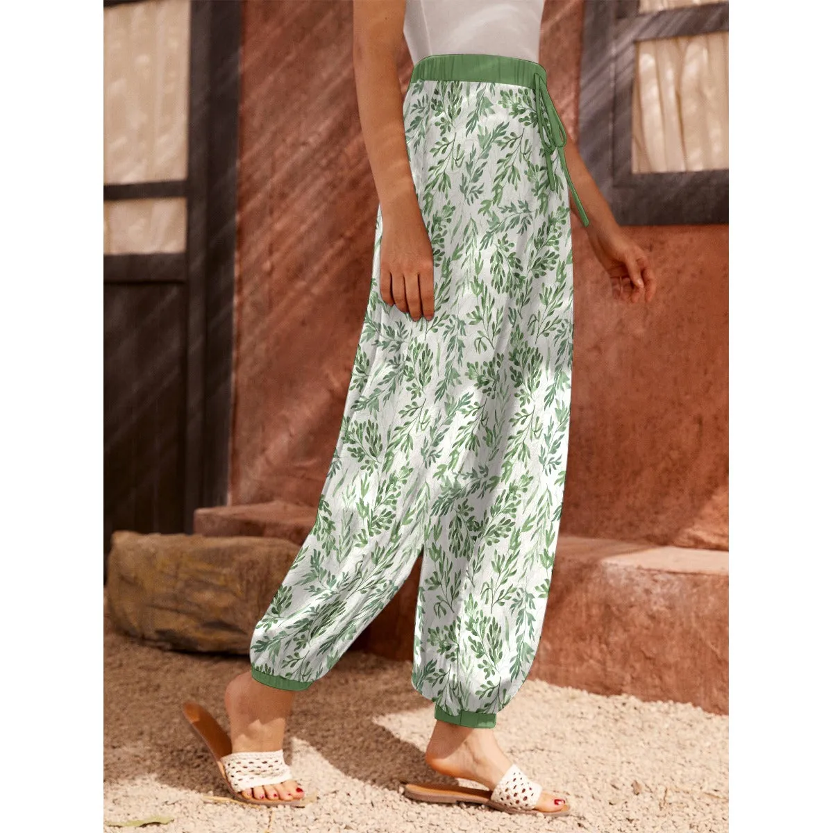 Bohemian Wild Floral Women's Harem Carrot Pants