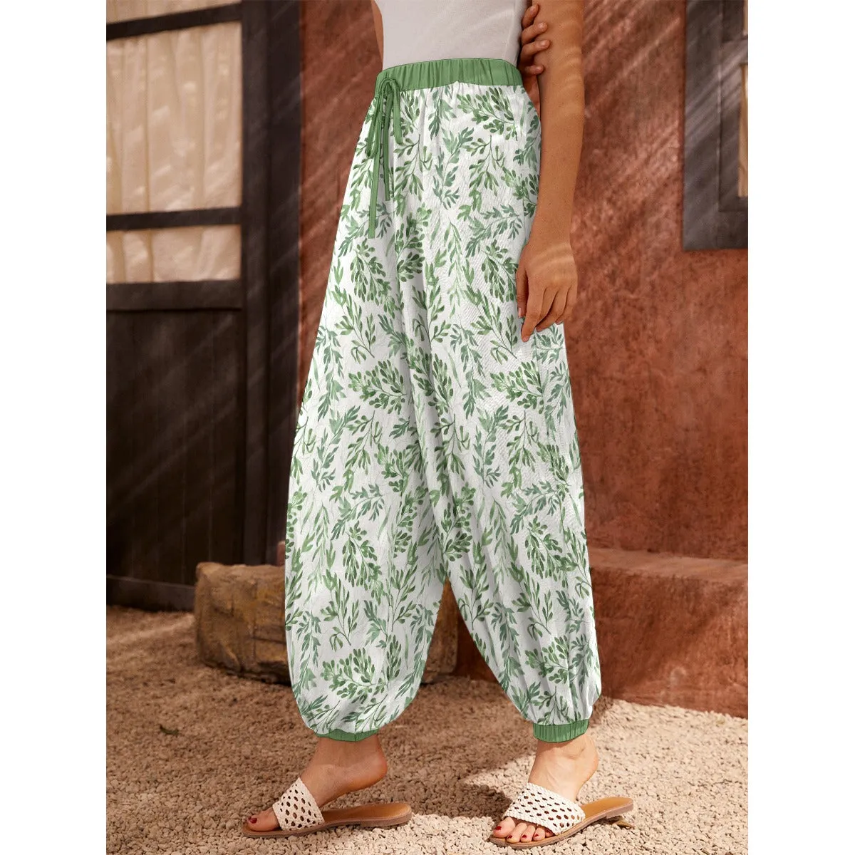 Bohemian Wild Floral Women's Harem Carrot Pants