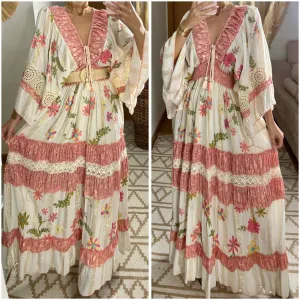 Boho Chic Maxi Dress  Romantic & Elegant