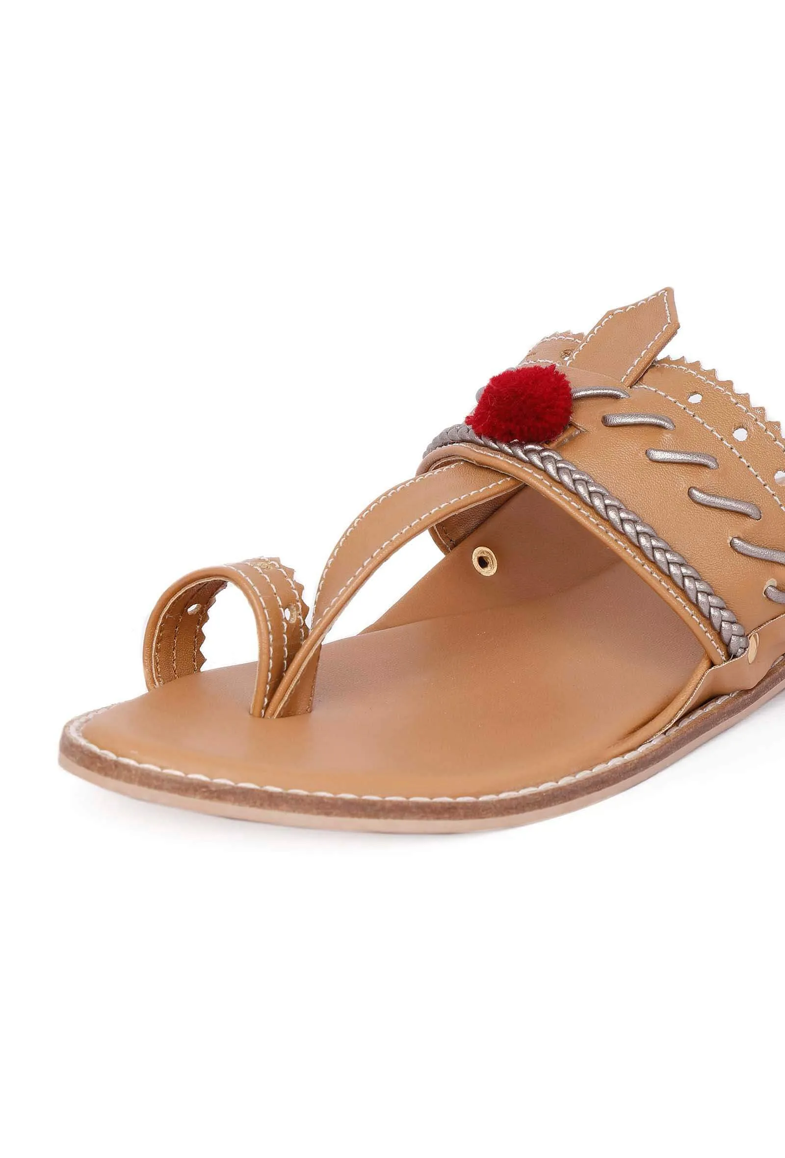 Brown Cruelty-Free Leather Sandals