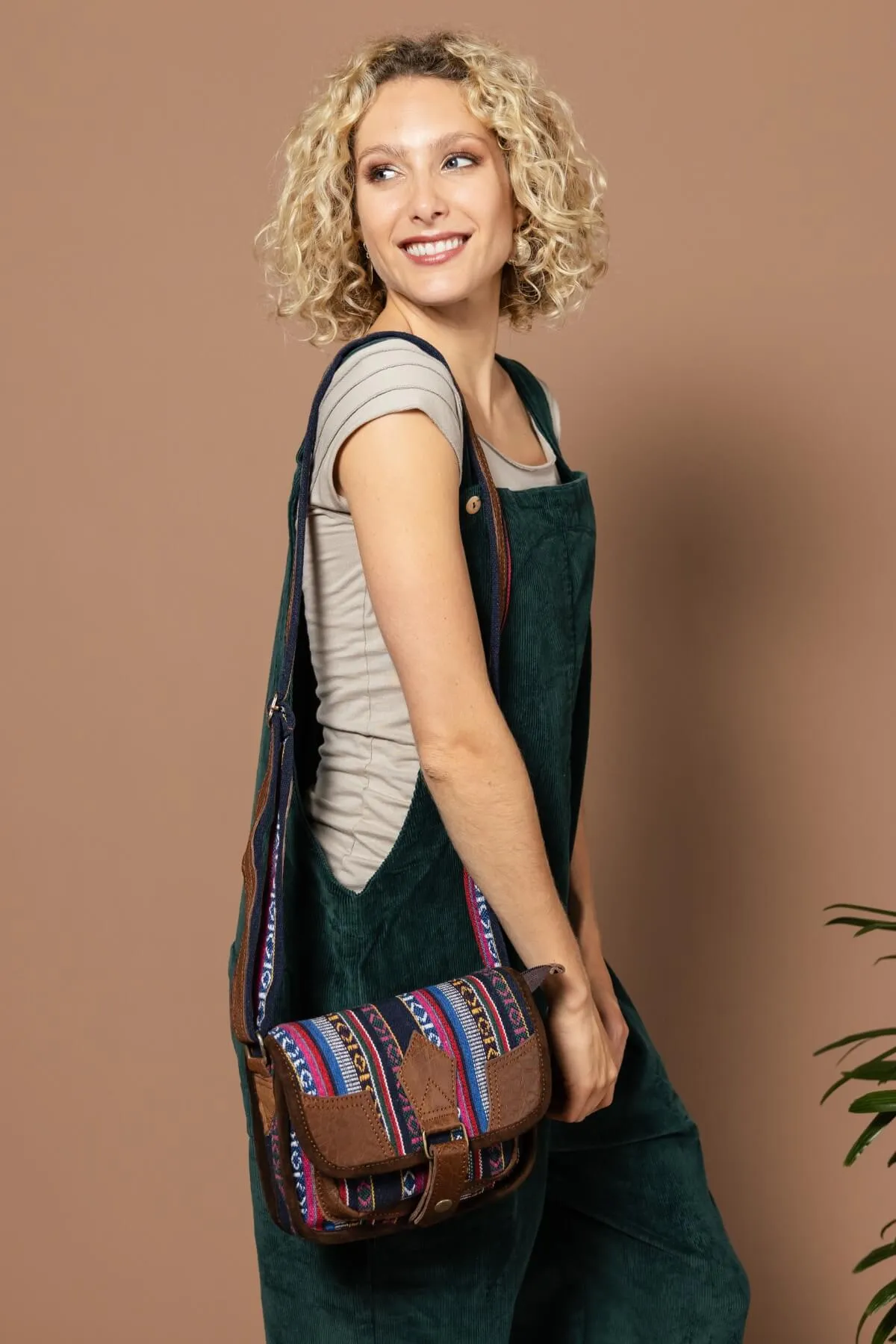 Buffalo Leather & Cotton Bag - Auray