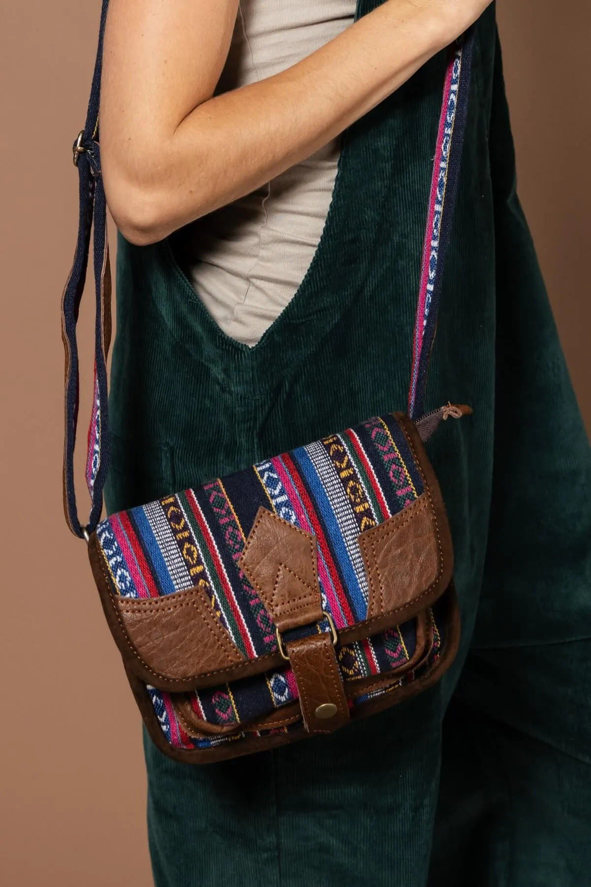 Buffalo Leather & Cotton Bag - Auray