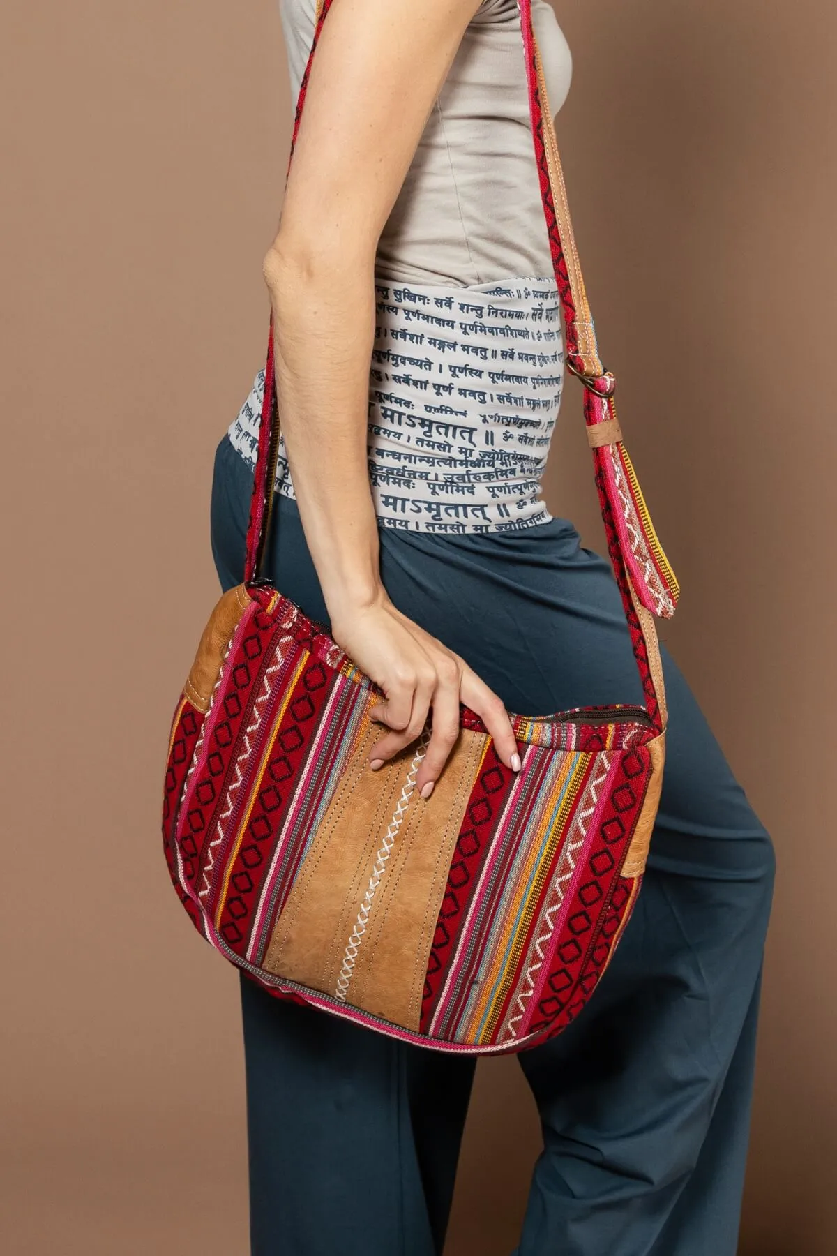 Buffalo Leather & Cotton Bag - Edern