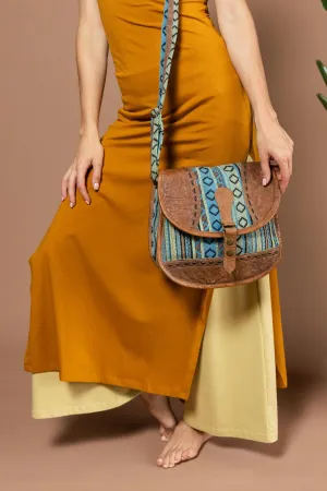 Buffalo Leather & Cotton Bag - Fougres