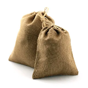 Burlap Bags With Drawstring 10" x 14"