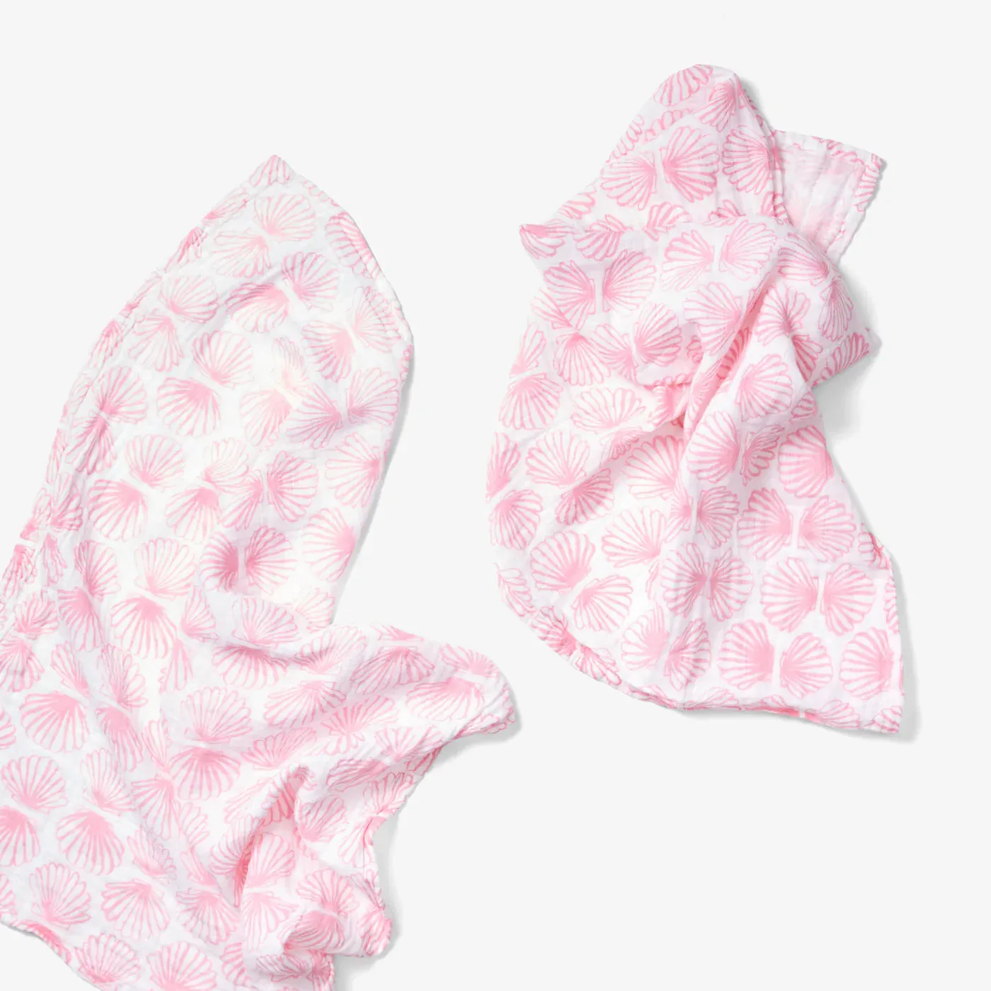 Burp Cloth Set Scallop, Lilac
