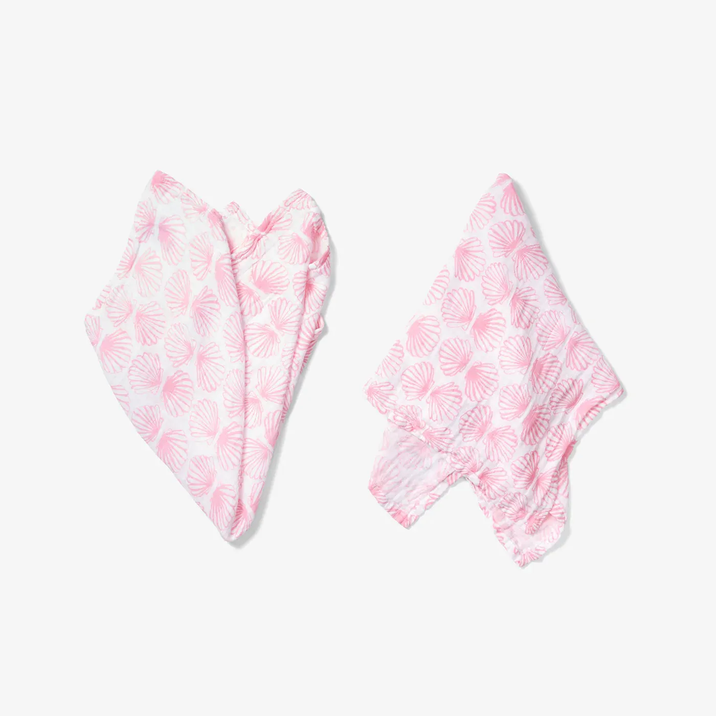 Burp Cloth Set Scallop, Lilac